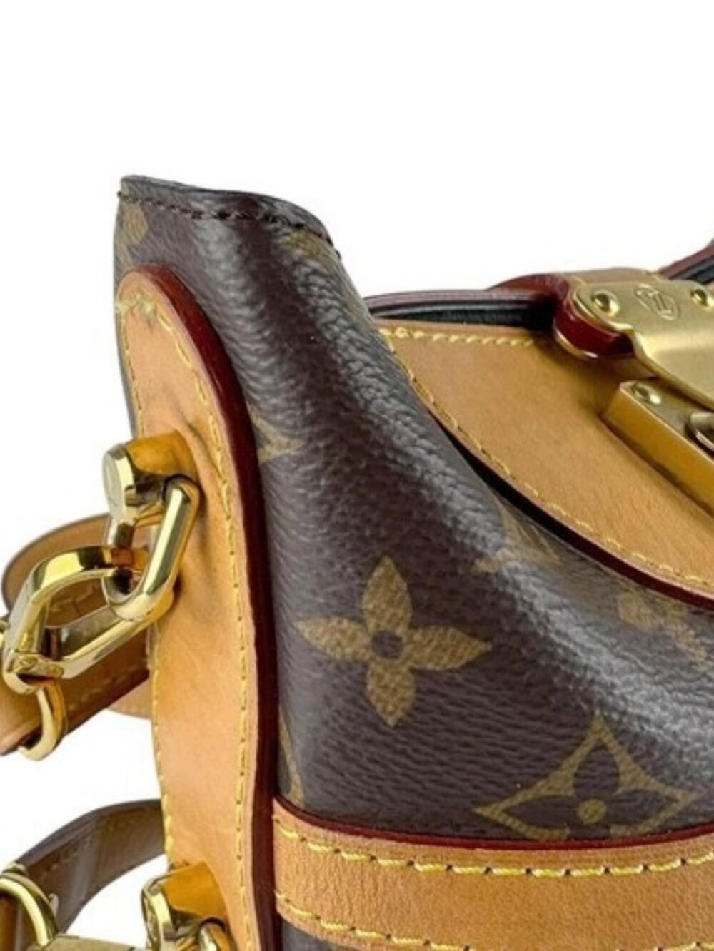 Auth LOUIS VUITTON Monogram Duffle Bag Shoulder Bag Brown M43587 - z9790 - Picture 5 of 13